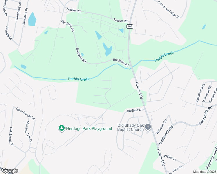map of restaurants, bars, coffee shops, grocery stores, and more near 610 Goldburn Way in Simpsonville