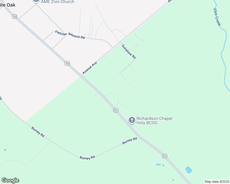 map of restaurants, bars, coffee shops, grocery stores, and more near 8200 North Carolina 53 in White Oak