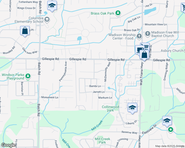 map of restaurants, bars, coffee shops, grocery stores, and more near 113 Meghan Lane in Madison