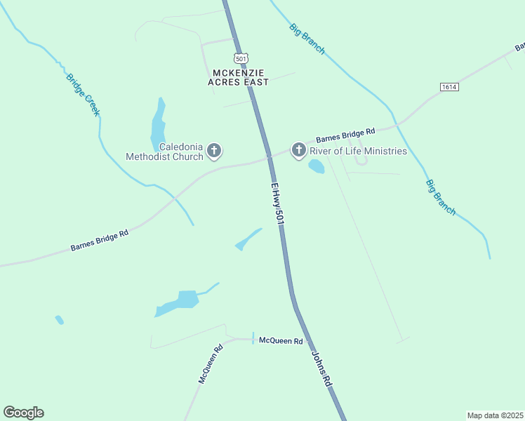 map of restaurants, bars, coffee shops, grocery stores, and more near 10880 Johns Road in Laurinburg