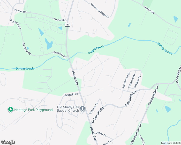 map of restaurants, bars, coffee shops, grocery stores, and more near 136 Lake Grove Road in Simpsonville