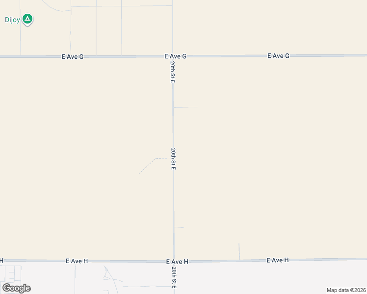 map of restaurants, bars, coffee shops, grocery stores, and more near 20th Street East in Los Angeles County