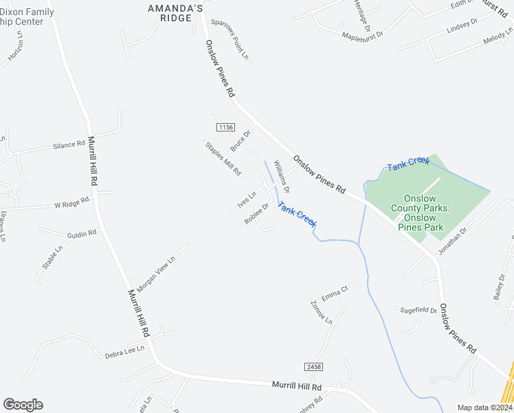 map of restaurants, bars, coffee shops, grocery stores, and more near 114 Roblee Drive in Jacksonville
