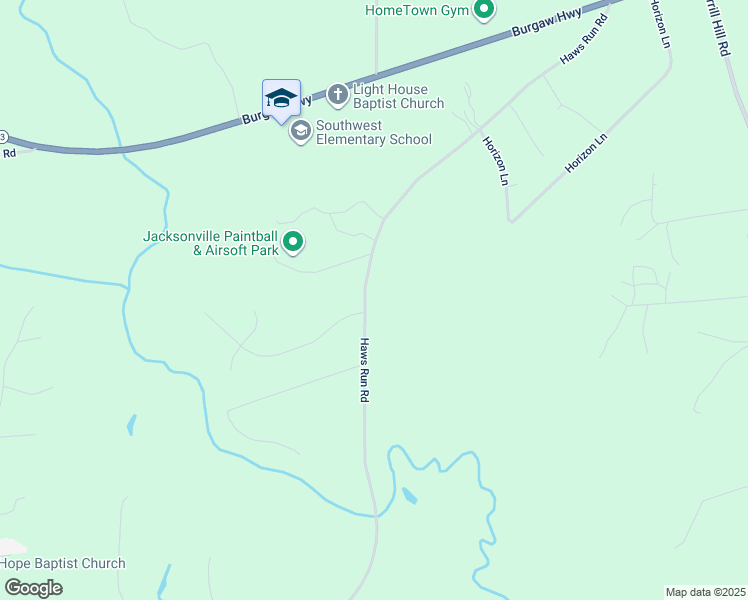 map of restaurants, bars, coffee shops, grocery stores, and more near 305 Haws Run Road in Jacksonville