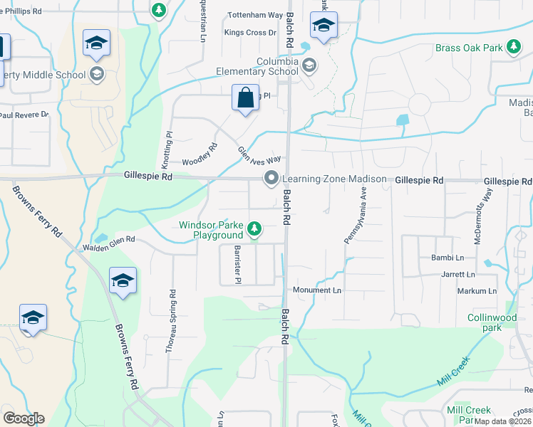 map of restaurants, bars, coffee shops, grocery stores, and more near 105 Duchess Drive in Madison