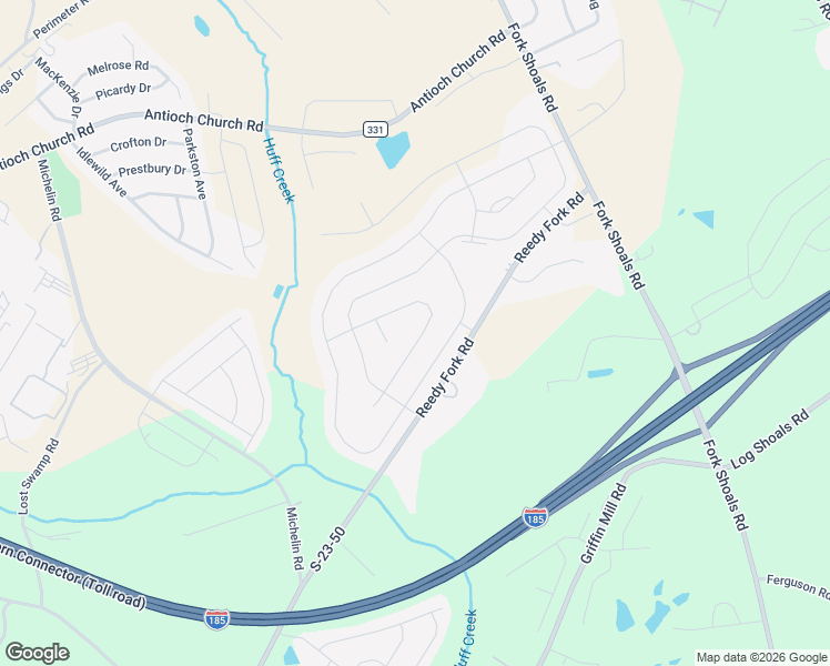 map of restaurants, bars, coffee shops, grocery stores, and more near 701 Pollyanna Drive in Greenville
