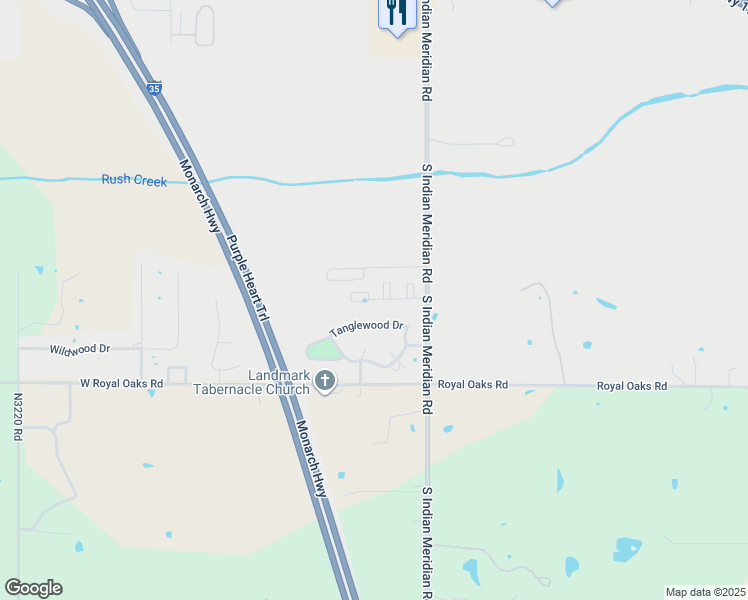 map of restaurants, bars, coffee shops, grocery stores, and more near 200 Arrowhead Drive in Pauls Valley