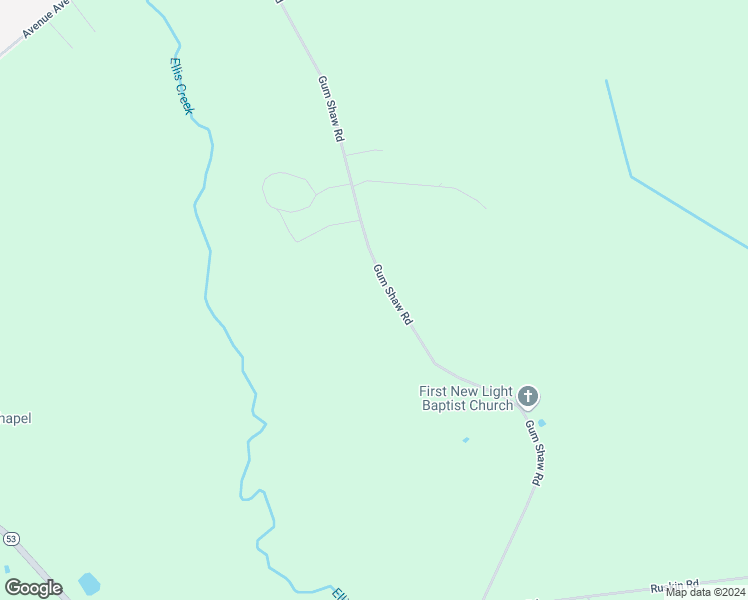 map of restaurants, bars, coffee shops, grocery stores, and more near 1649 Gum Shaw Road in White Oak
