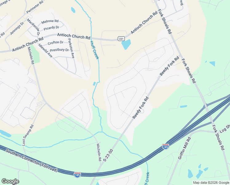 map of restaurants, bars, coffee shops, grocery stores, and more near 299 Reedy Fork Road in Greenville