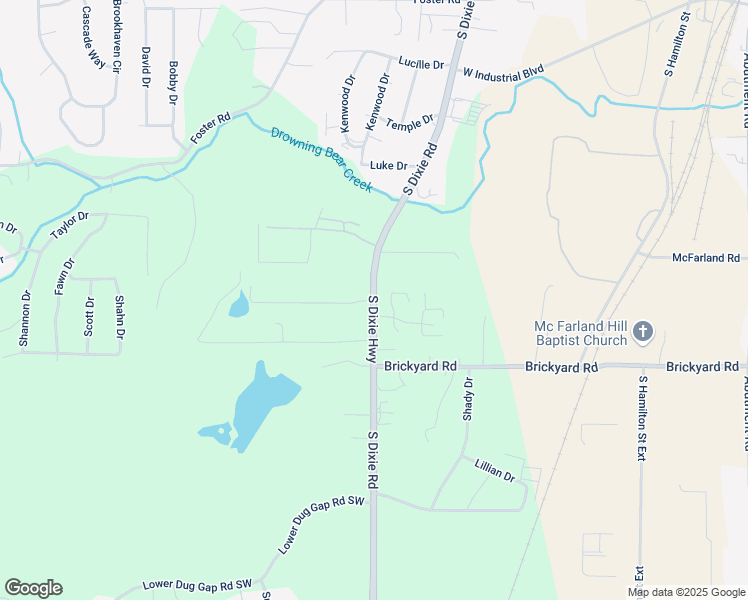map of restaurants, bars, coffee shops, grocery stores, and more near U.S. 41 in Dalton