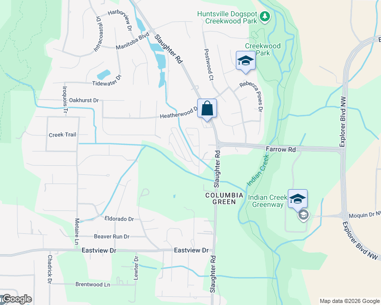 map of restaurants, bars, coffee shops, grocery stores, and more near 1058 Slaughter Road in Madison