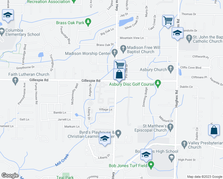 map of restaurants, bars, coffee shops, grocery stores, and more near 103 Carmine Circle in Madison