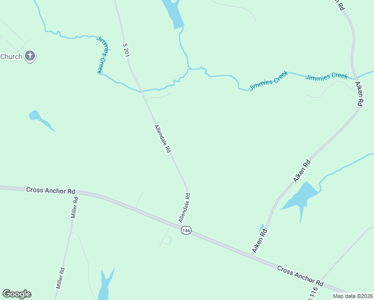 map of restaurants, bars, coffee shops, grocery stores, and more near 725 Allendale Road in Woodruff