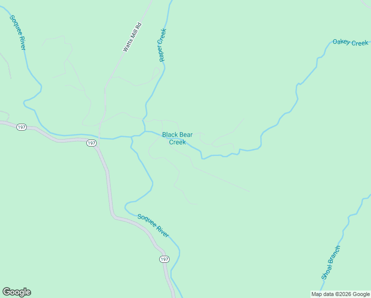 map of restaurants, bars, coffee shops, grocery stores, and more near 155 Creek Side Court in Clarkesville