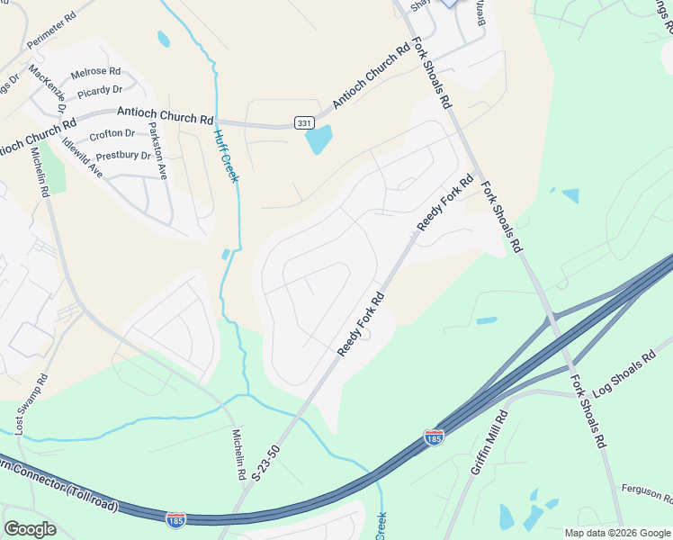 map of restaurants, bars, coffee shops, grocery stores, and more near 701 Pollyanna Drive in Greenville