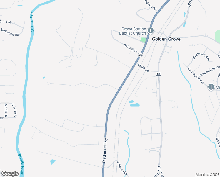 map of restaurants, bars, coffee shops, grocery stores, and more near 303 Sunny Lane in Piedmont