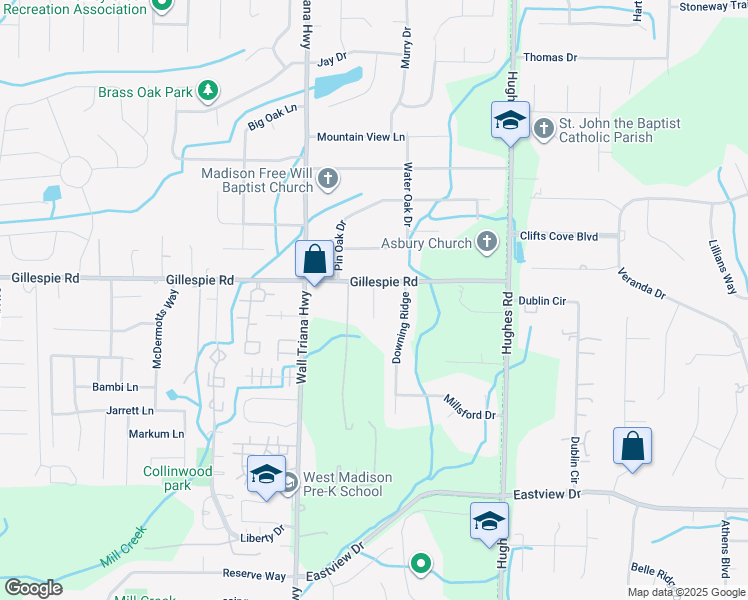 map of restaurants, bars, coffee shops, grocery stores, and more near 130 Downing Ridge in Madison