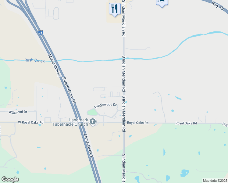 map of restaurants, bars, coffee shops, grocery stores, and more near 200 Arrowhead Drive in Pauls Valley