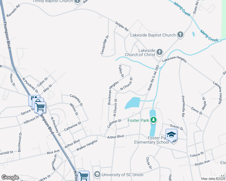 map of restaurants, bars, coffee shops, grocery stores, and more near 309 Brockman Heights in Union