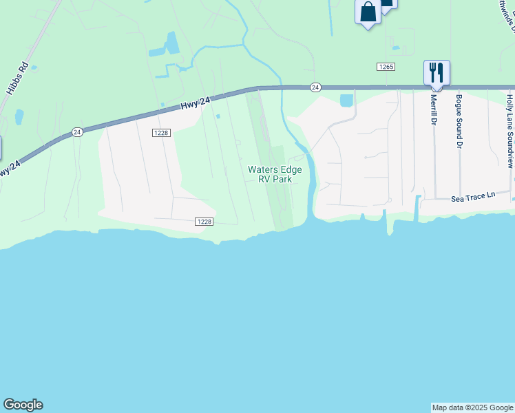 map of restaurants, bars, coffee shops, grocery stores, and more near 183 Hall Rd in Newport