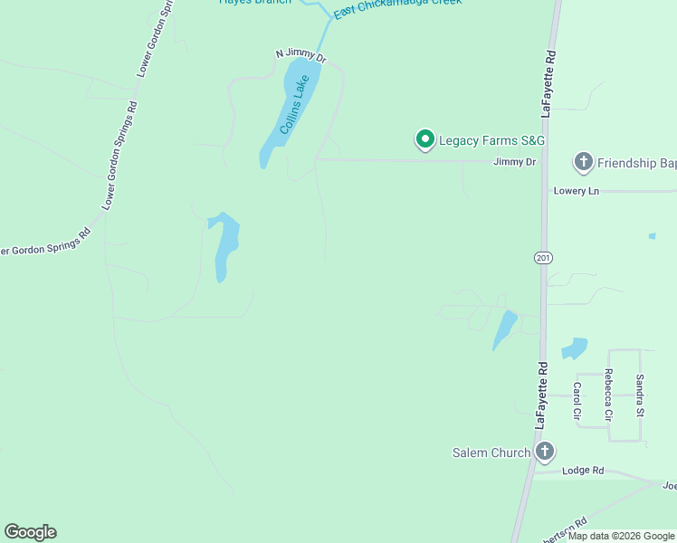 map of restaurants, bars, coffee shops, grocery stores, and more near 4178 South Jimmy Drive in Rocky Face
