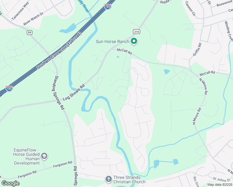 map of restaurants, bars, coffee shops, grocery stores, and more near 109 McCall Road in Simpsonville