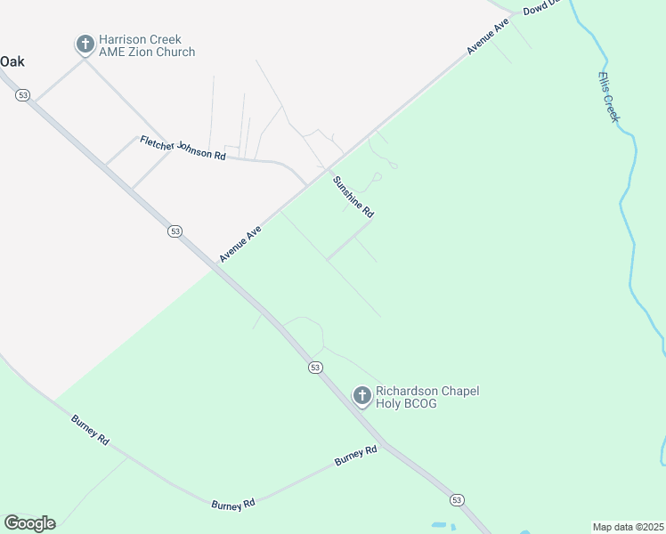 map of restaurants, bars, coffee shops, grocery stores, and more near Community Road in White Oak