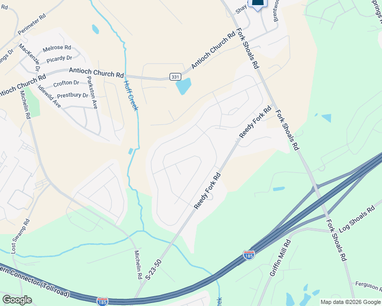 map of restaurants, bars, coffee shops, grocery stores, and more near 273 Reedy Fork Road in Greenville