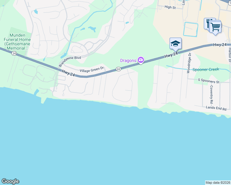 map of restaurants, bars, coffee shops, grocery stores, and more near 148 Camp Morehead Drive in Morehead City