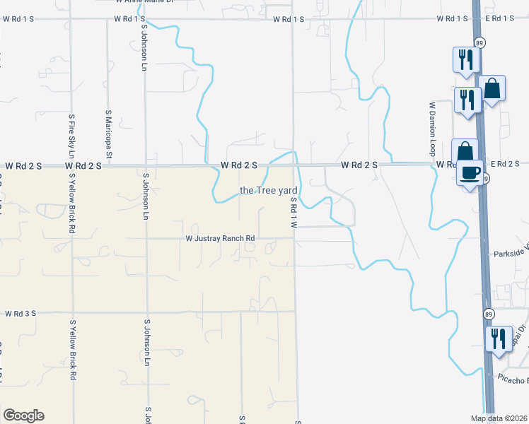 map of restaurants, bars, coffee shops, grocery stores, and more near 1010 West Justray Ranch Road in Chino Valley