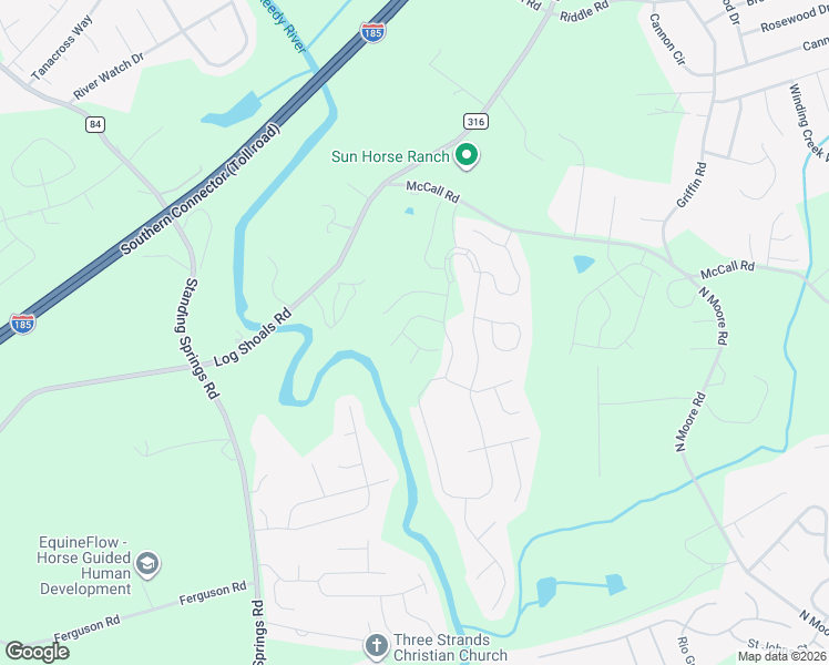 map of restaurants, bars, coffee shops, grocery stores, and more near 109 McCall Road in Simpsonville