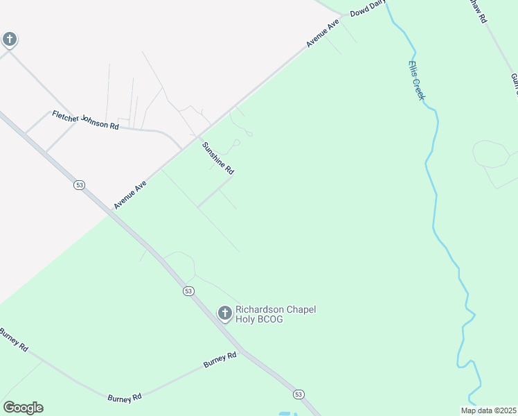 map of restaurants, bars, coffee shops, grocery stores, and more near Sunshine Drive in Robeson County