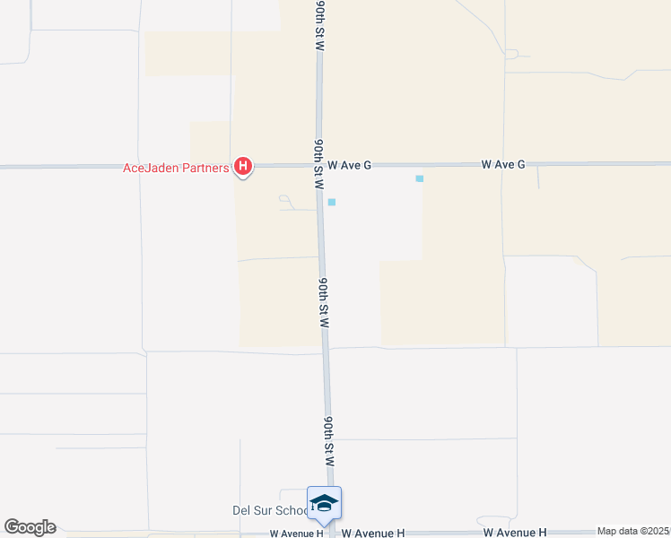 map of restaurants, bars, coffee shops, grocery stores, and more near 46544 90th Street West in Lancaster