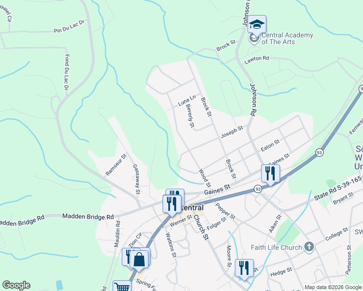 map of restaurants, bars, coffee shops, grocery stores, and more near 420 Wood Street in Central