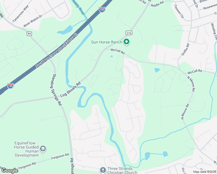 map of restaurants, bars, coffee shops, grocery stores, and more near 234 Log Shoals Road in Greenville