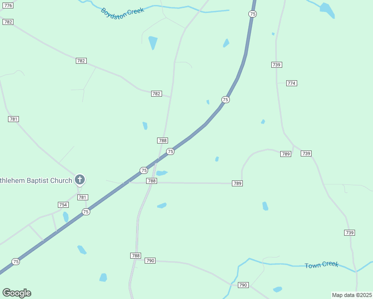 map of restaurants, bars, coffee shops, grocery stores, and more near 6936 Alabama 75 in Ider