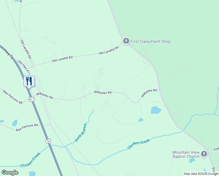 map of restaurants, bars, coffee shops, grocery stores, and more near 683 Wilbanks Road in Chatsworth