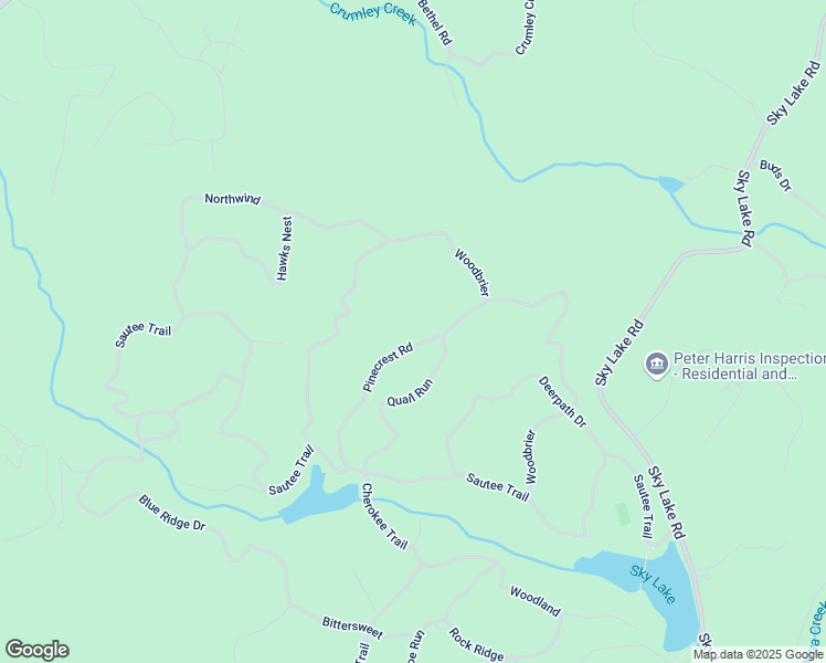 map of restaurants, bars, coffee shops, grocery stores, and more near 365 Pinecrest Road in Sautee Nacoochee