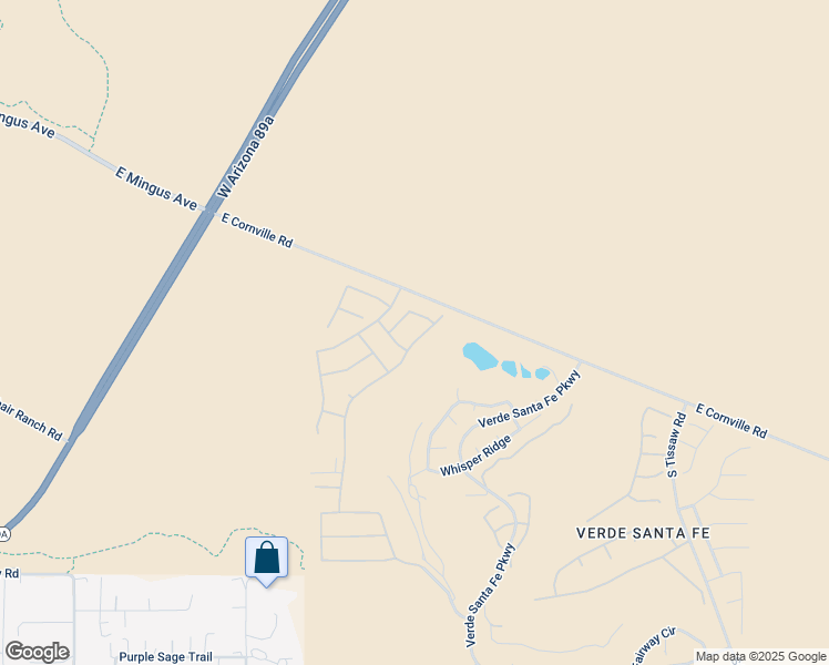 map of restaurants, bars, coffee shops, grocery stores, and more near 570 South Santa Fe Trail in Cornville