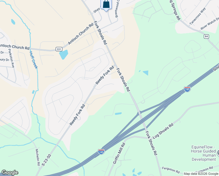 map of restaurants, bars, coffee shops, grocery stores, and more near 20 Rolling Meadow Avenue in Greenville