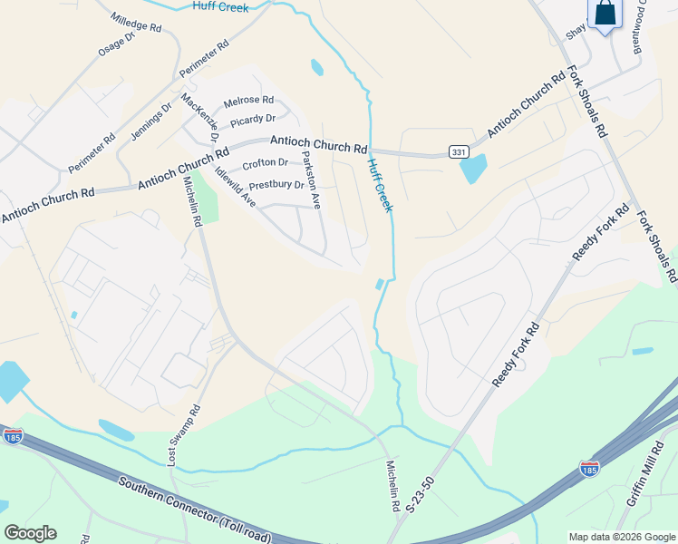 map of restaurants, bars, coffee shops, grocery stores, and more near 503 Idlewild Avenue in Greenville