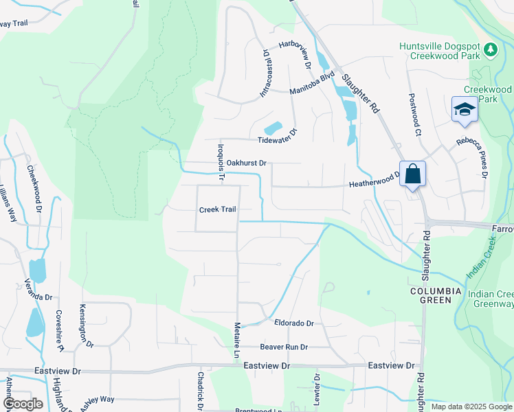 map of restaurants, bars, coffee shops, grocery stores, and more near 101 Creek Trail in Madison