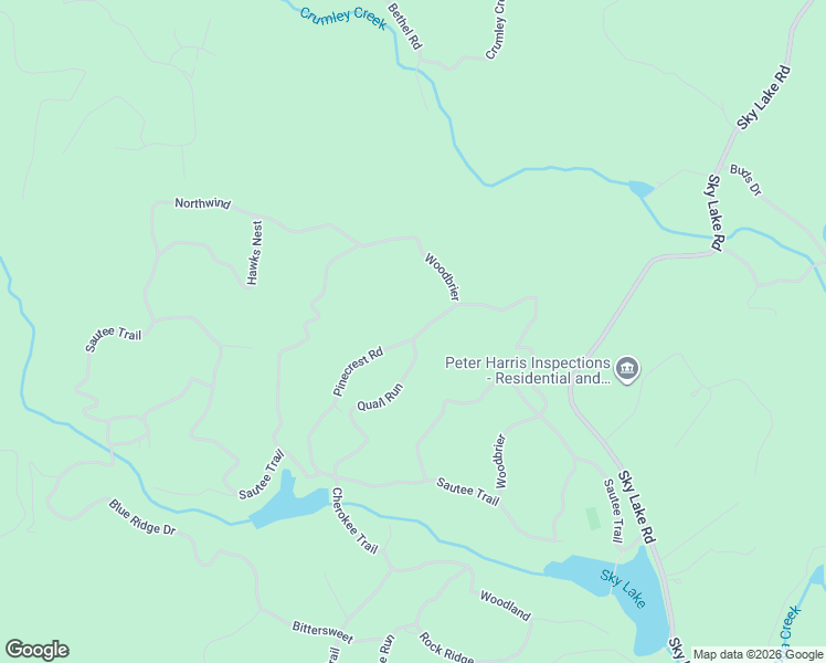 map of restaurants, bars, coffee shops, grocery stores, and more near 189-551 Pinecrest Rd in Sautee Nacoochee