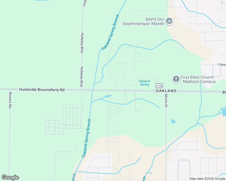 map of restaurants, bars, coffee shops, grocery stores, and more near 28563 Huntsville Brownsferry Road in Madison