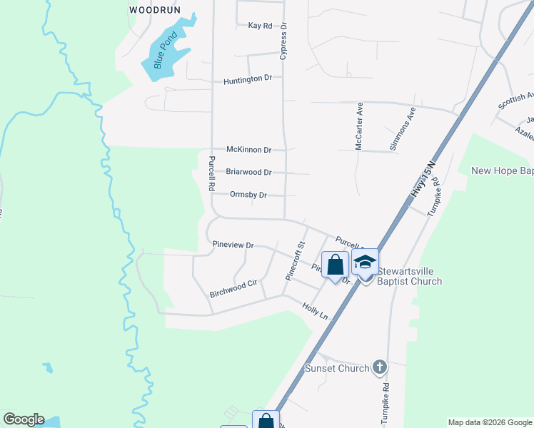 map of restaurants, bars, coffee shops, grocery stores, and more near 11581 Purcell Road in Laurinburg