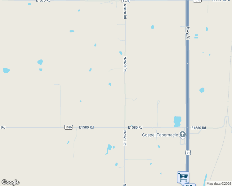 map of restaurants, bars, coffee shops, grocery stores, and more near 4564 N2820 Road in Rush Springs