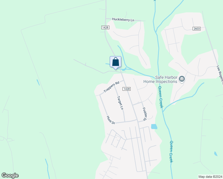 map of restaurants, bars, coffee shops, grocery stores, and more near 307 Trappers Road in Hubert