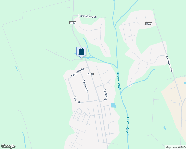 map of restaurants, bars, coffee shops, grocery stores, and more near 322 Riggs Road in Hubert