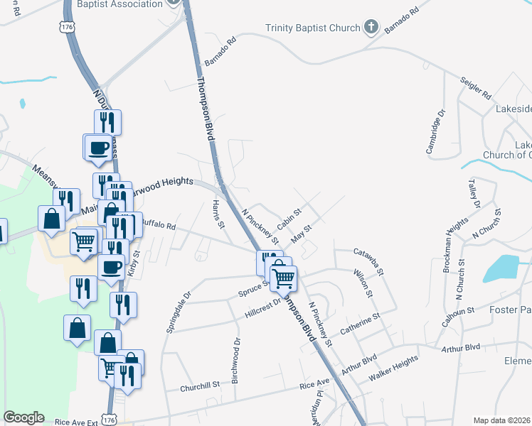 map of restaurants, bars, coffee shops, grocery stores, and more near 209 Haskel Street in Union