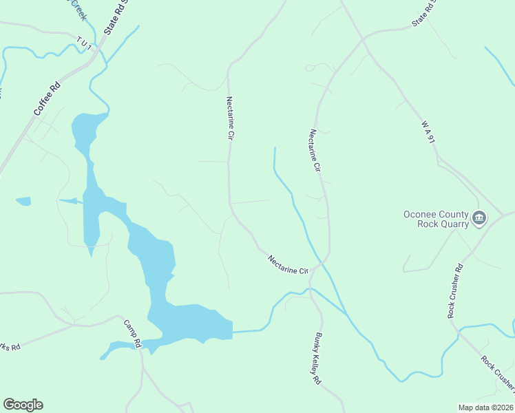map of restaurants, bars, coffee shops, grocery stores, and more near 106 Ledbetter Lane in Walhalla
